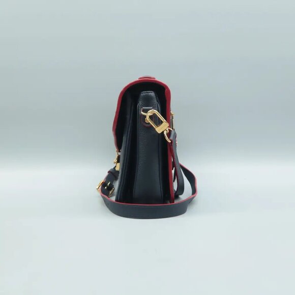 100% Authentic Louis Vuitton Metis Navy Monogram Leather Satchel - Picture 3 of 12